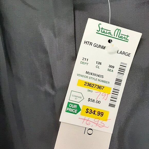 Studio JPR Woman's Jacket Size LARGE, Gray, Hook Closure, Ruffle Design - Picture 9 of 10